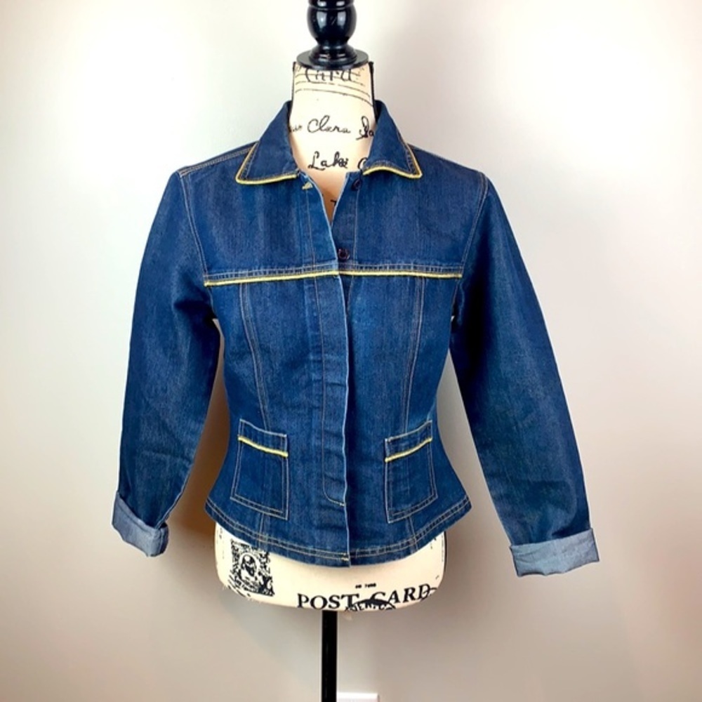 Vintage Y2K Newport News Jeanology Collection Denim Jean Jacket - Picture 6 of 8